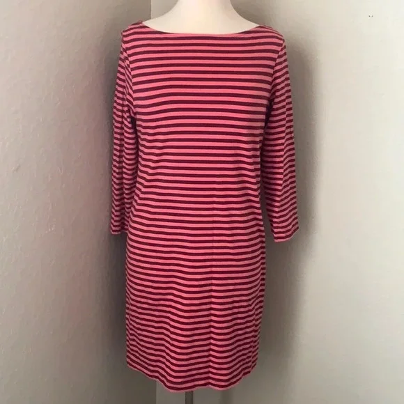 h&m pink striped dress Girls - White/Pink Striped Printed Cotton Dress - Size: 1-2Y